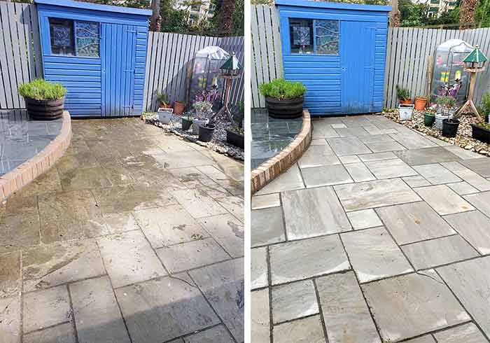 Patio pressure washing service